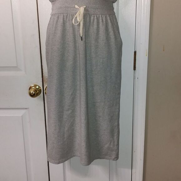 CALIA Women's Extended Shoulder Midi Dress Gray Sz S NWT - Picture 2 of 9